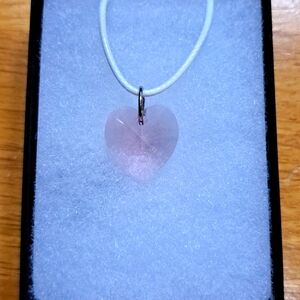 Rose Blossom Crystal Heart Necklace